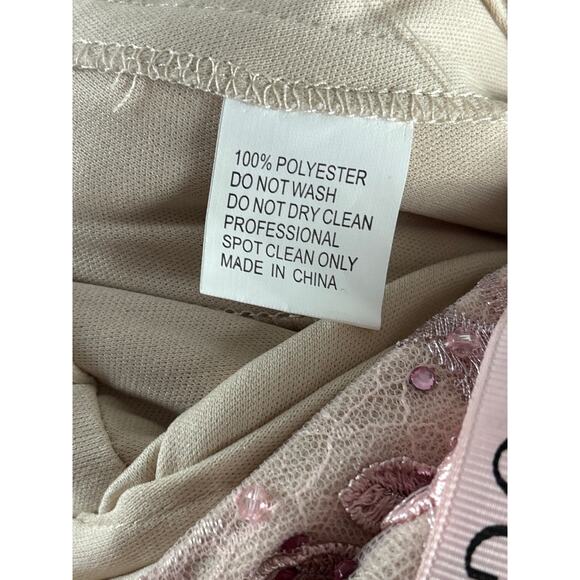 B58 Mac Duggal Floral Long Gown Womens 8 Modest Wedding Garden Coquette Gala - Picture 10 of 11